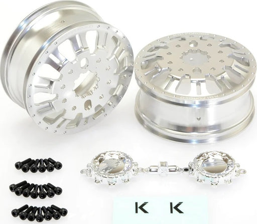 KG1 KD004 Duel Rear Dually Wheel (Silver Anodized, 2pcs,