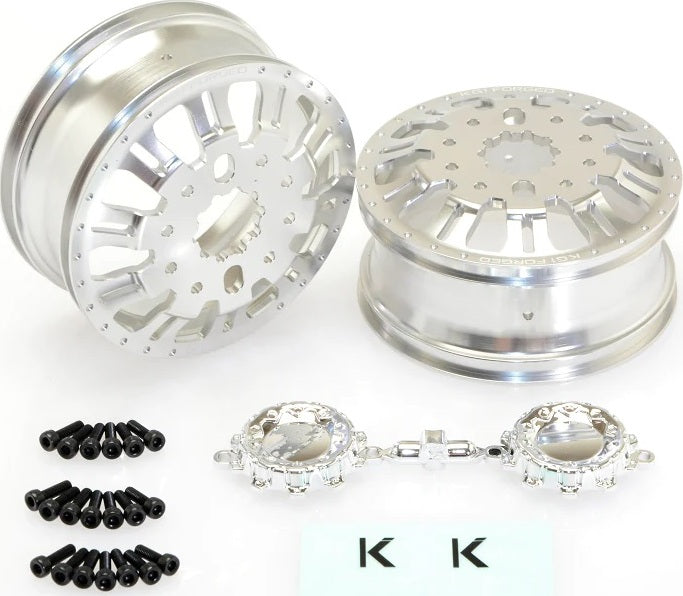 KG1 KD004 Duel Rear Dually Wheel (Silver Anodized, 2pcs,