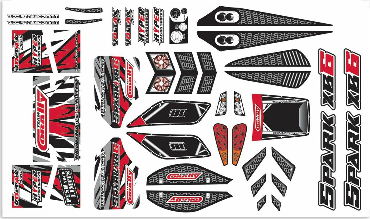 Body Decal Sheet, Spark XB6, Red, 1pc
