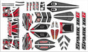 Body Decal Sheet, Spark XB6, Red, 1pc