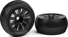 Off-Road 1/8 Monster Truggy Tires - Glued on Black Rims