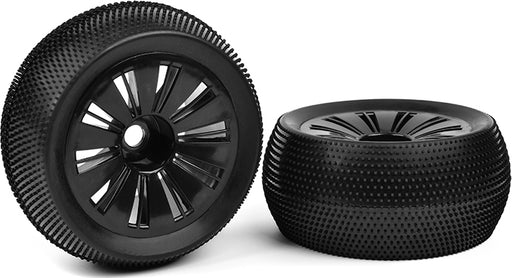 Off-Road 1/8 Monster Truggy Tires - Glued on Black Rims