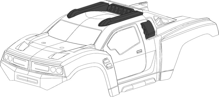 Polycarbonate Body - Punisher XP Clear Cut 1pc