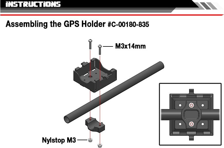 Holder for TC GPS, Composite, 1 Set