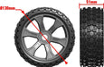 Asuga XLR Off-Road Tires Low Profile Glued on Black Rim