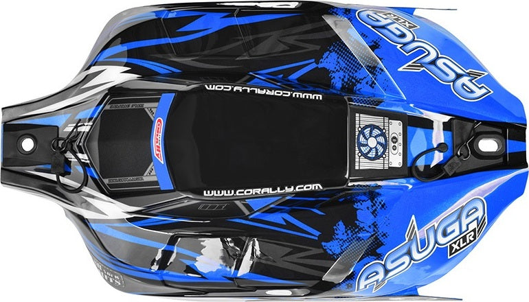Polycarbonate Body, Asuga XLR, Painted Blue, Cut
