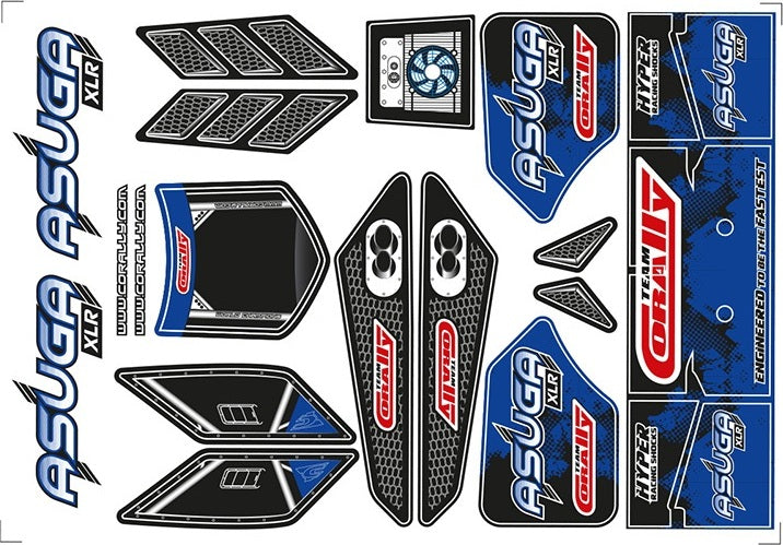 Body Decal Sheet, Asuga XLR, Blue