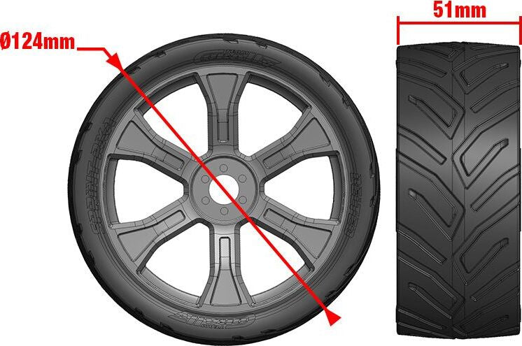 Sprint RXA, Asuga XLR Street Tires, Low Profile, Glued