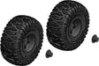 Tire and Wheel Set - Truck - Black Rims - 1 Pair: Mammoth,
