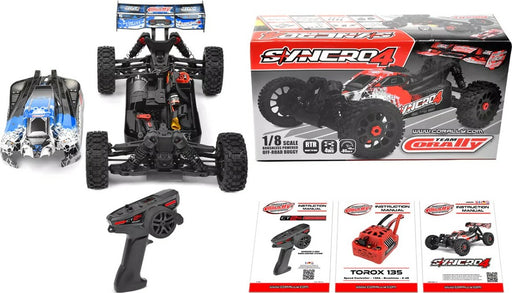 Syncro-4 1/8 4S Brushless Off Road Buggy, RTR, Blue