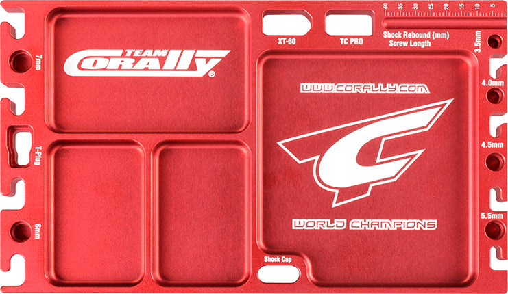 CNC Aluminum Multi-Purpose Ultra Parts Tray; Red