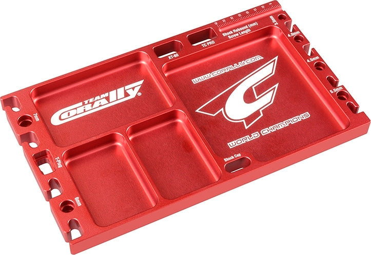 CNC Aluminum Multi-Purpose Ultra Parts Tray; Red