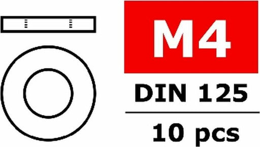 Washer M4 - Galvanized Steel - 10 pcs