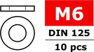 Washer M6, Galvanized Steel, 10pcs