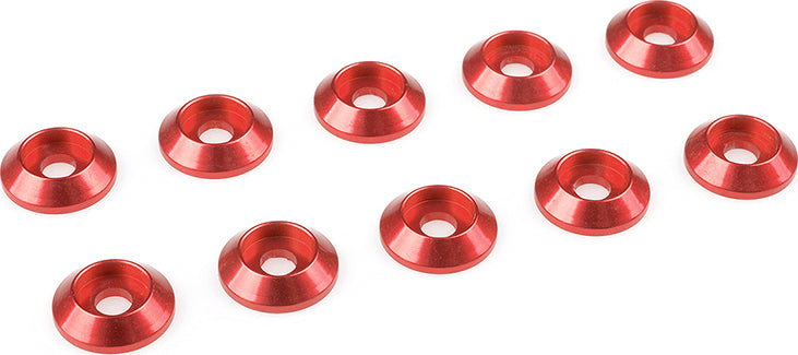 Red Aluminum Washer for M3 Flat Head Screws, OD=8mm