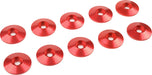 Red Aluminum Washer for M4 Flat Head Screws, OD=10mm, 10