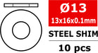Steel Metric Shim - 13x16x0.1mm - 10 pcs