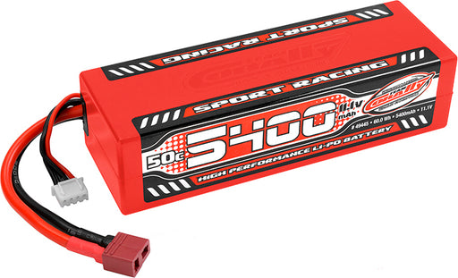 5400mAh 11.1v 3S 50C Hardcase Sport Racing LiPo Battery with