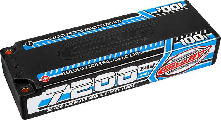 7200mAh 7.4v 2S 100C X-Celerated Hardcase Lipo