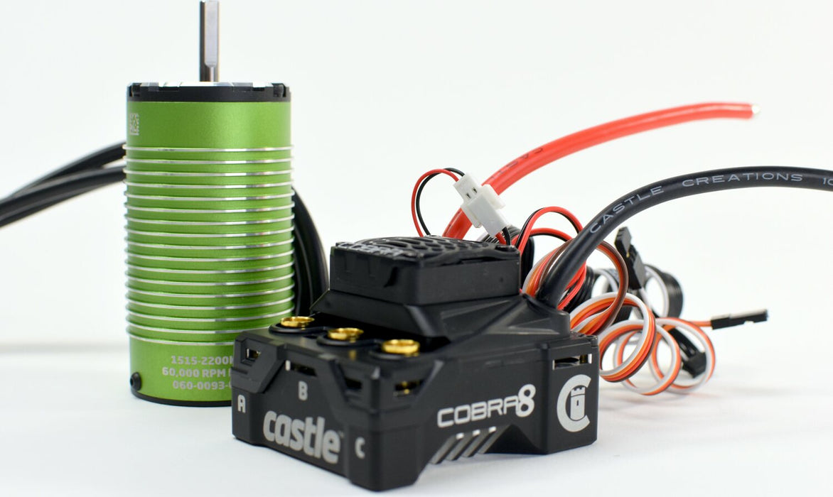 Cobra 8, 25.2V ESC with 1515- 2200kV V2 Sensored Motor Combo