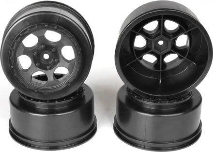Trinidad SC Wheels-Assoc SC5M- SC10-ProSC/+3mm/Black/4pcs