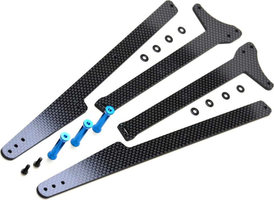 DR10 Wheelie Bar Set, 12" Carbon and Alloy Adjustable