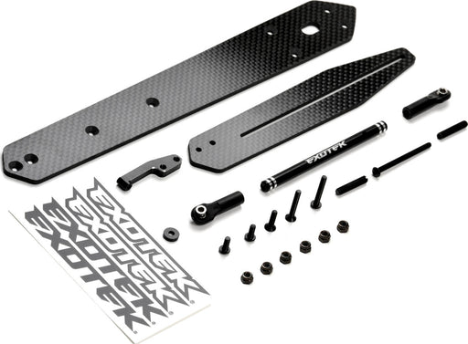 22S Drag Wheelie Bar Set, CF Adjustable Single Wheel Style