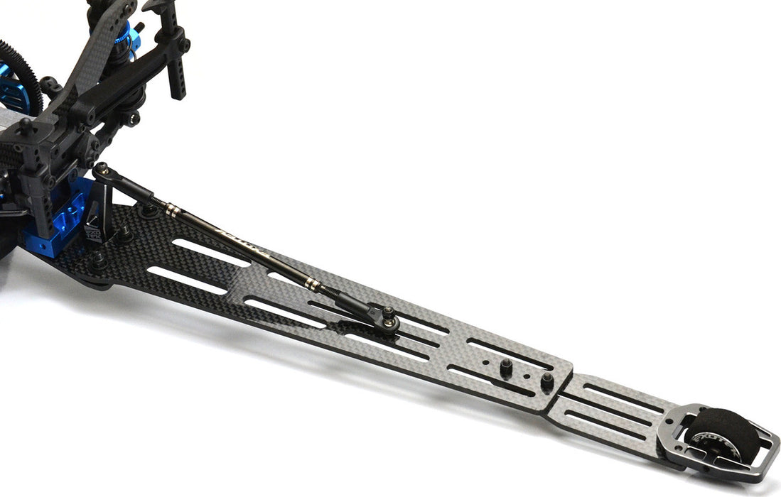DR10M PRO WHEELIE BAR SET 3mm cf with single wheel style