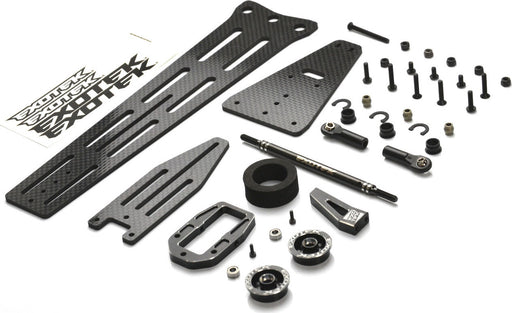 DR10M PRO WHEELIE BAR SET 3mm cf with single wheel style