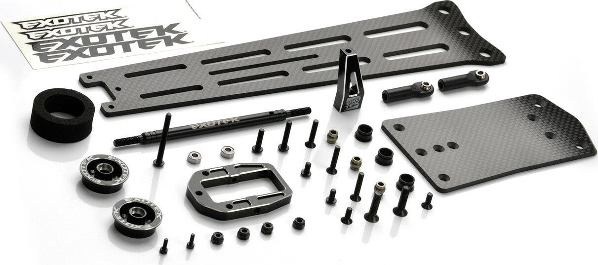 Drag Slash Pro Wheelie Bar Set 3mm CF with Single Wheel Style