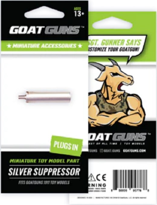 Mini 1911 Suppressor, Silver, for 1911 Models