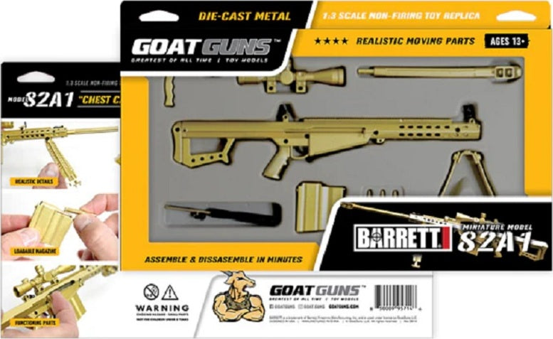 1/3 Scale Die Cast Barrett .50Cal Model, Gold