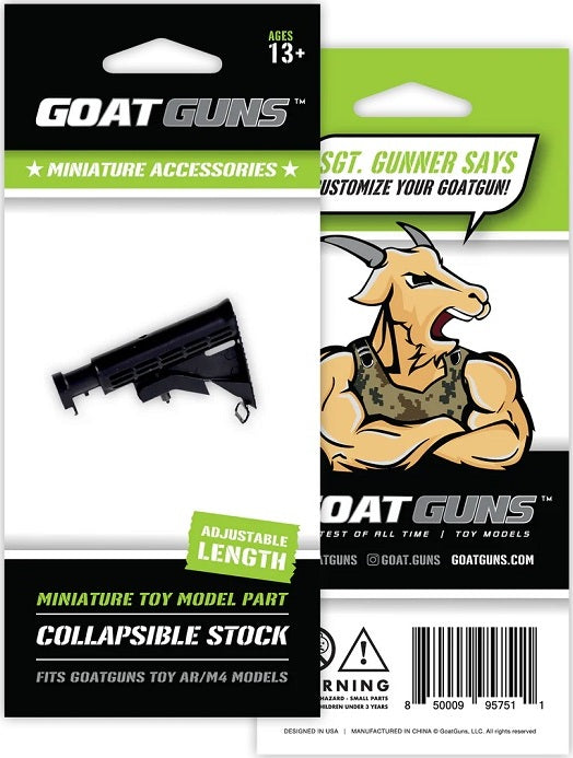 Mini Adjustable AR Stock, Fits AR15 Models