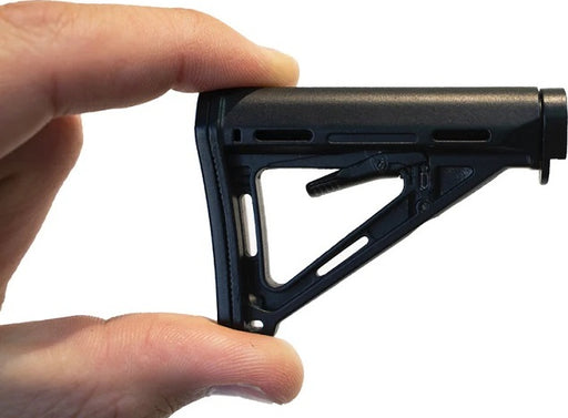 Mini Adjustable Milspec Stock, Fits AR15 Base Models