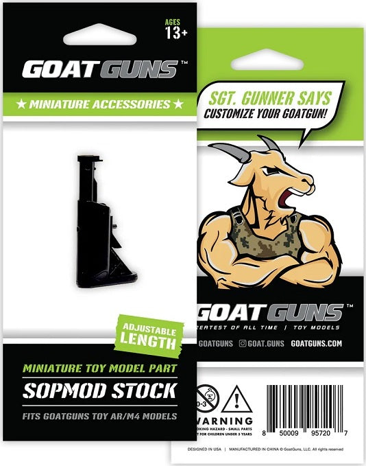 Mini Sopmod Stock, Fits AR15 Models
