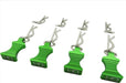 1/10 Green Alum EZ Pulls, 4pcs and Body Clips (8pcs)