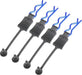 Body Clip Retainers, for 1/8th Scale, Blue (4pcs)