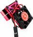 Clip-On Two-Piece Motor Heat Sink w/ Fan, Red