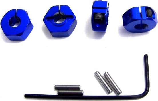 Blue Aluminum Locking 12mm Wheel Hex Kit
