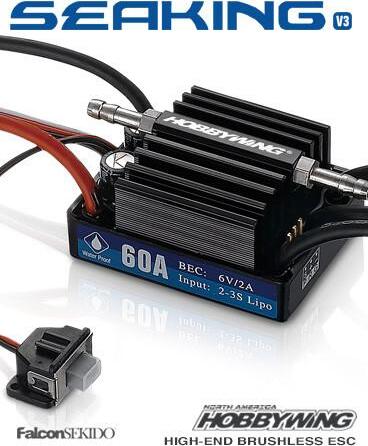 Seaking 60A V3.1 Brushless Waterproof ESC for Marine Use