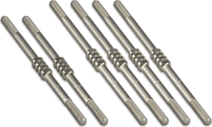 3.5mm Fin Turnbuckle Kit, Black, 6pcs, for T6.2 / SC6.4