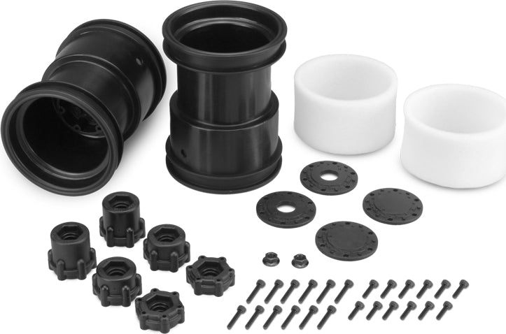Tribute-2.6x3.6" Monster Truck wheel w/ adaptors-Black