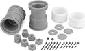 Tribute-2.6x3.6" Monster Truck wheel w/ adaptor-Silver