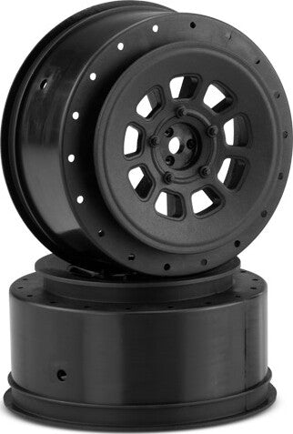 9-Shot 12mm Hex, +3mm Offset Wheel, Black, 2pcs