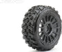 1/8 Buggy King Cobra Tires Mounted on Black Radial Rims,
