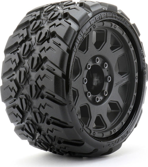 1/8 SGT 3.8 King Cobra Tires Mounted on Black Claw Rims,