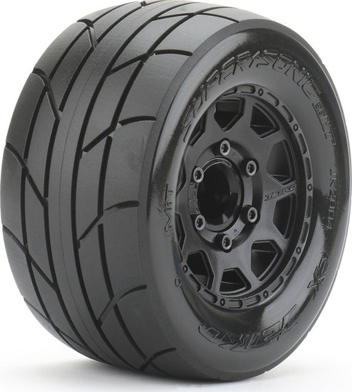 1/10 MT 2.8 Super Sonic Tires Mounted on Black Claw Rims,