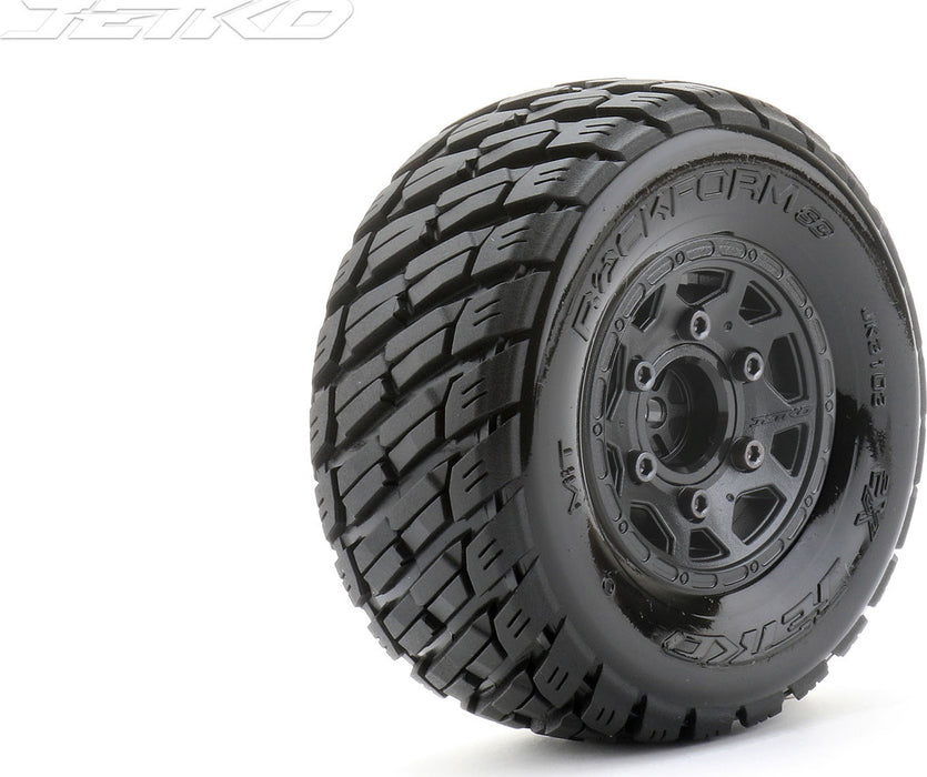 1/10 SC Rockform Tires Mounted on Black Claw Rims, Medium