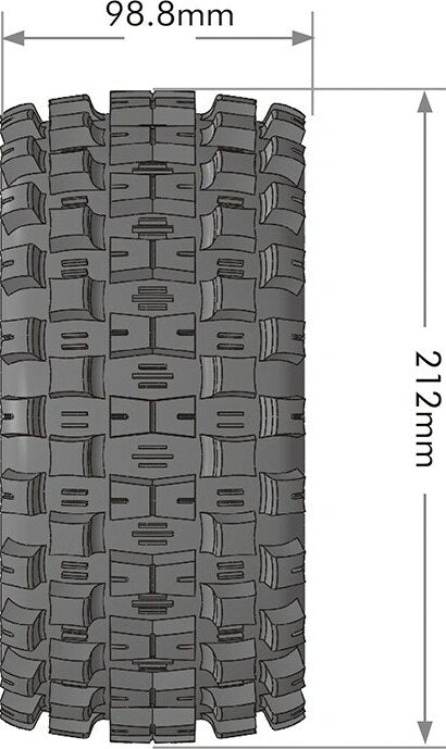 MFT X-Mcross Sport Monster Truck Tires, 24mm Hex, Mounted