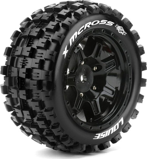 MFT X-Mcross Sport Monster Truck Tires, 24mm Hex, Mounted